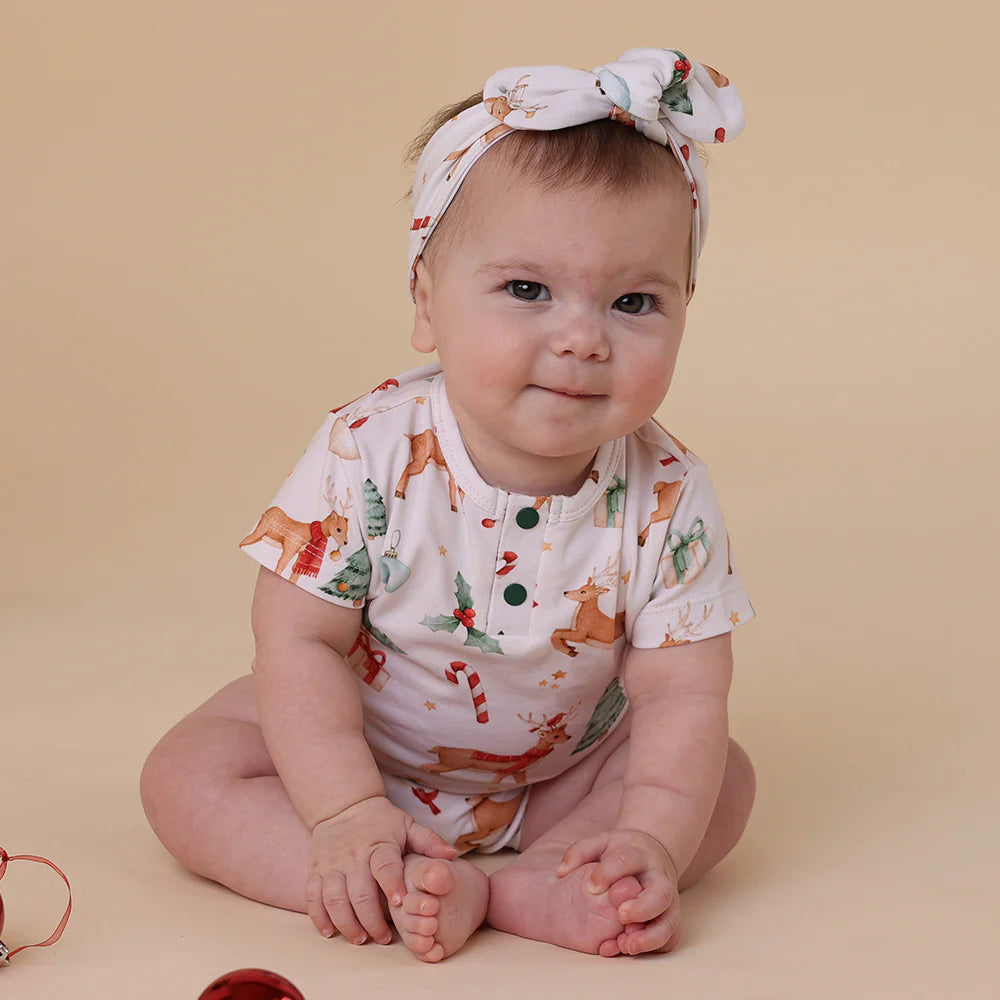 Prancer & Friends Short Sleeve Organic Bodysuit