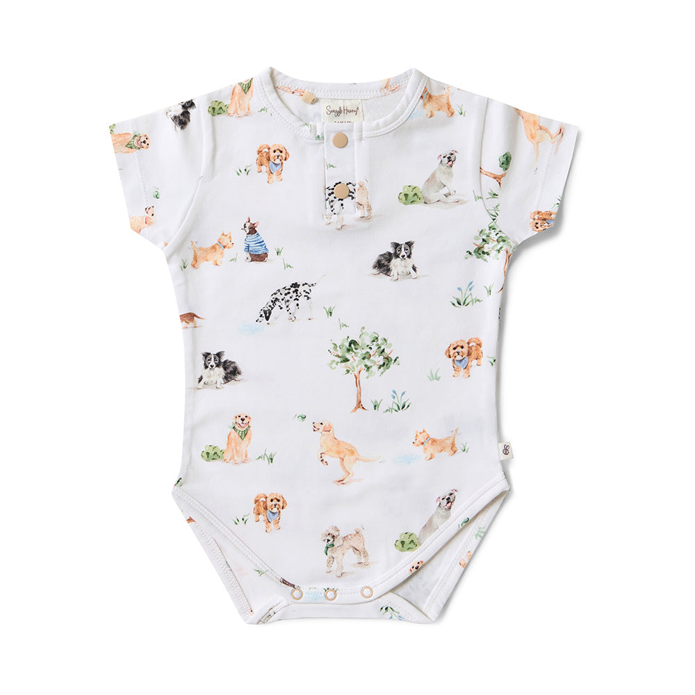 Dog Park Short Sleeve Organic Bodysuit
