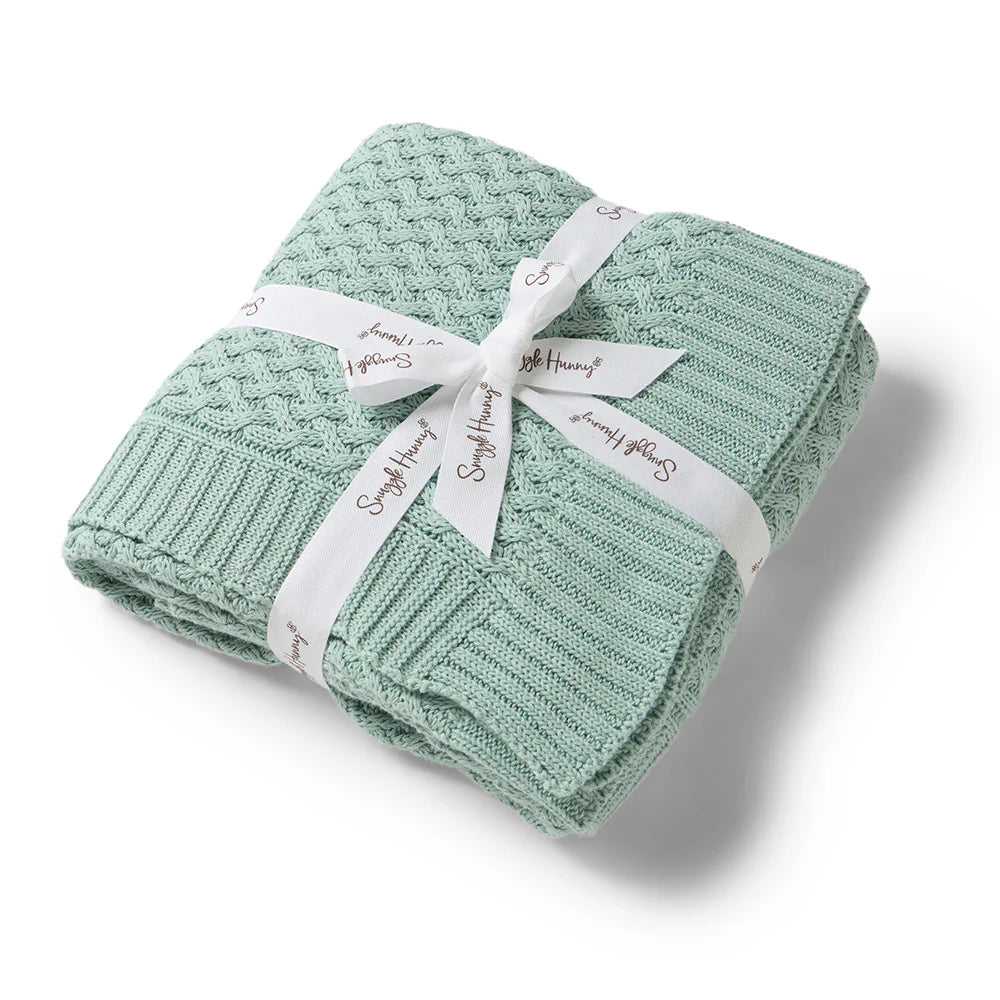 Diamond Knit Organic Baby Blanket