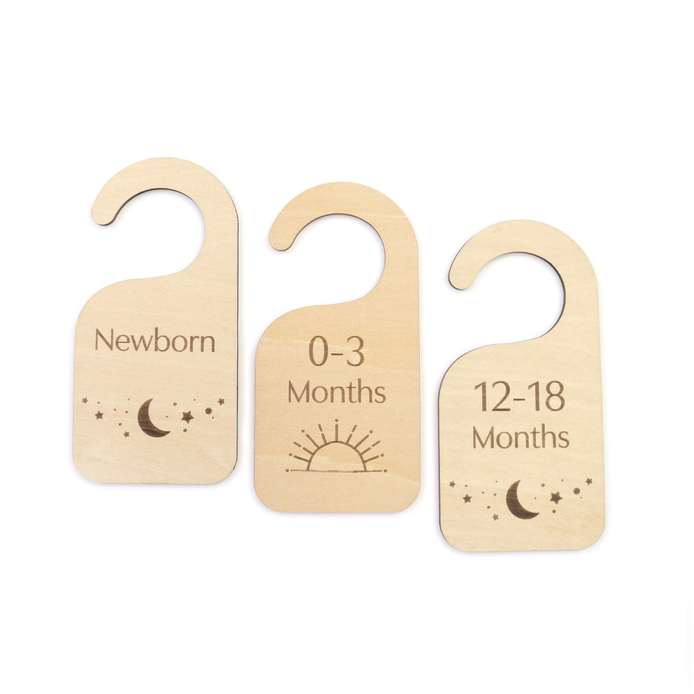 Sun & Moon Wooden Wardrobe Dividers
