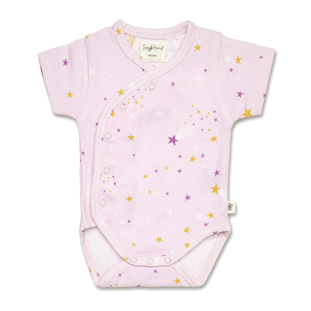 Snuggle Hunny Short Sleeve Organic Kimono Bodysuit