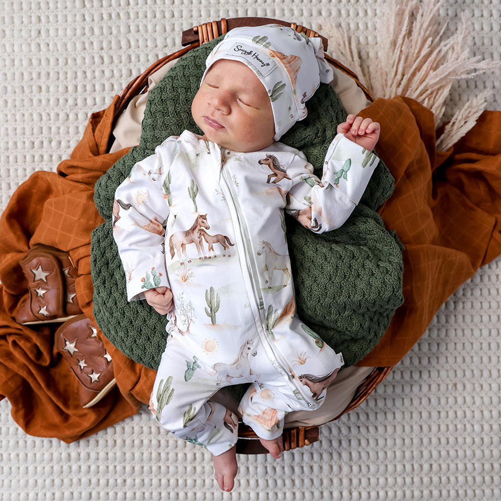 Wild Horses Organic Snugglesuit Convertible Romper