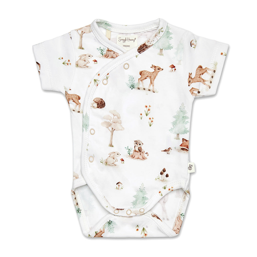 Snuggle Hunny Short Sleeve Organic Kimono Bodysuit