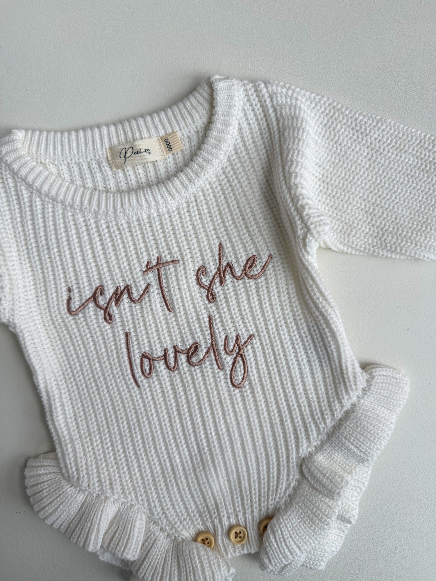 ISN'T SHE LOVELY - FRILL LEG ROMPER | MILK