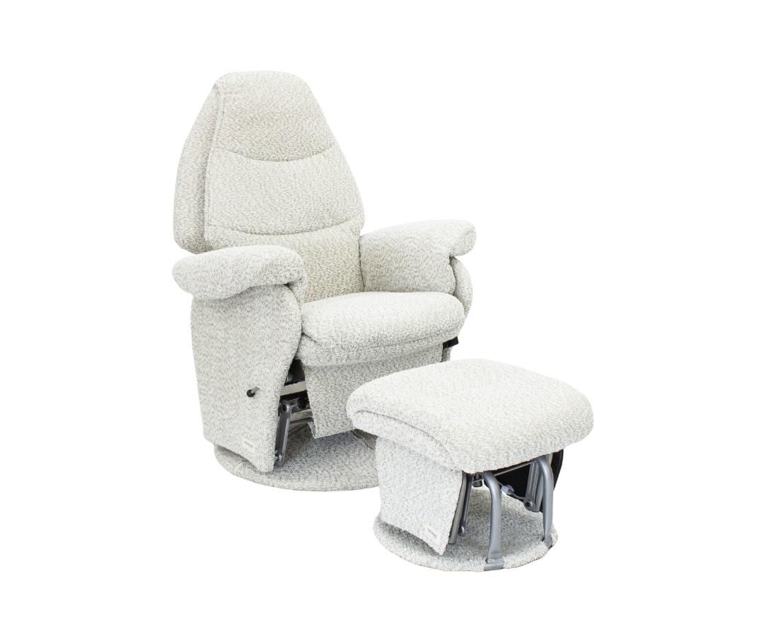 Vogue Feeding Glider Chair & Ottoman