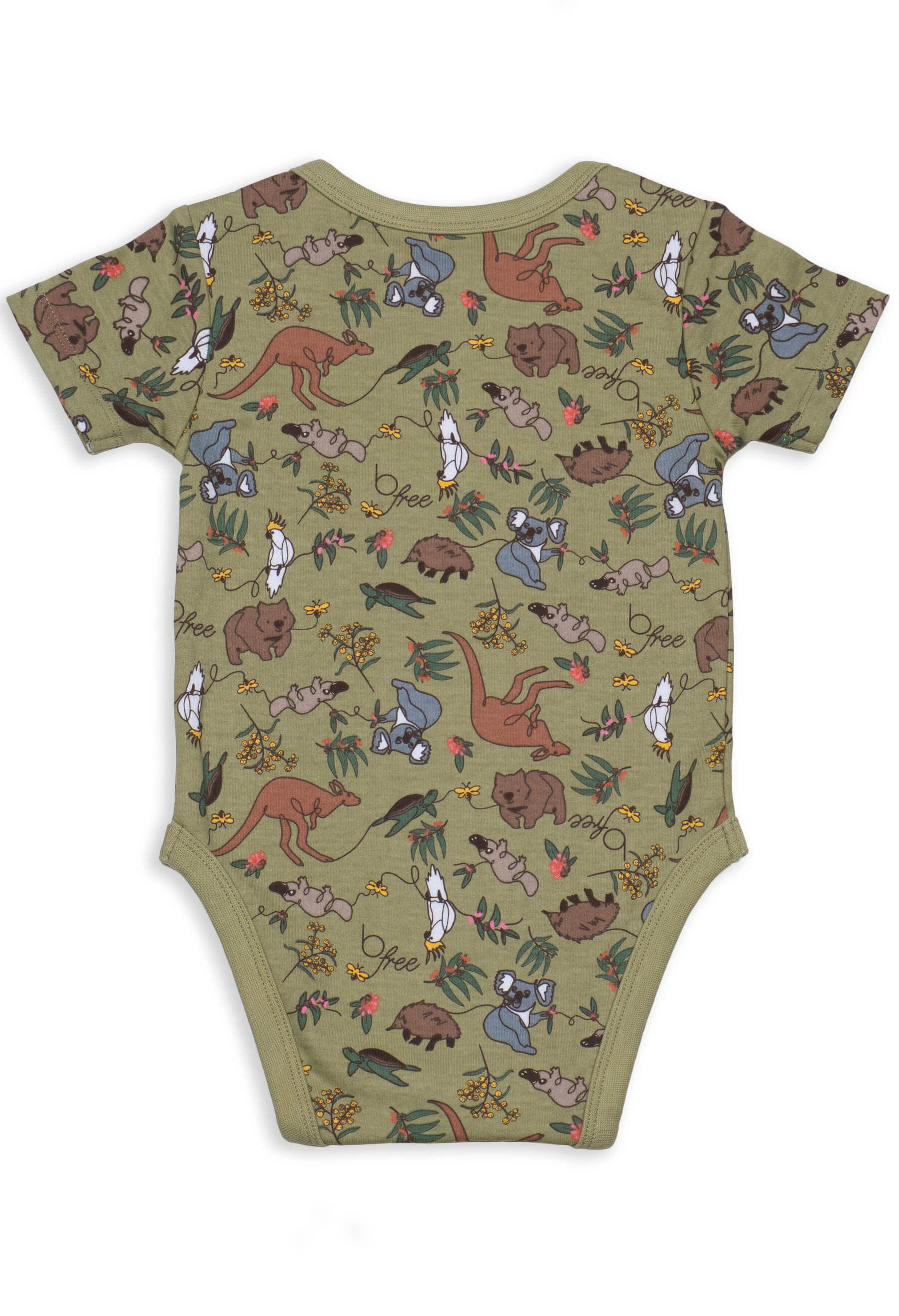 100% Organic Cotton Short Sleeve Baby Bodysuit