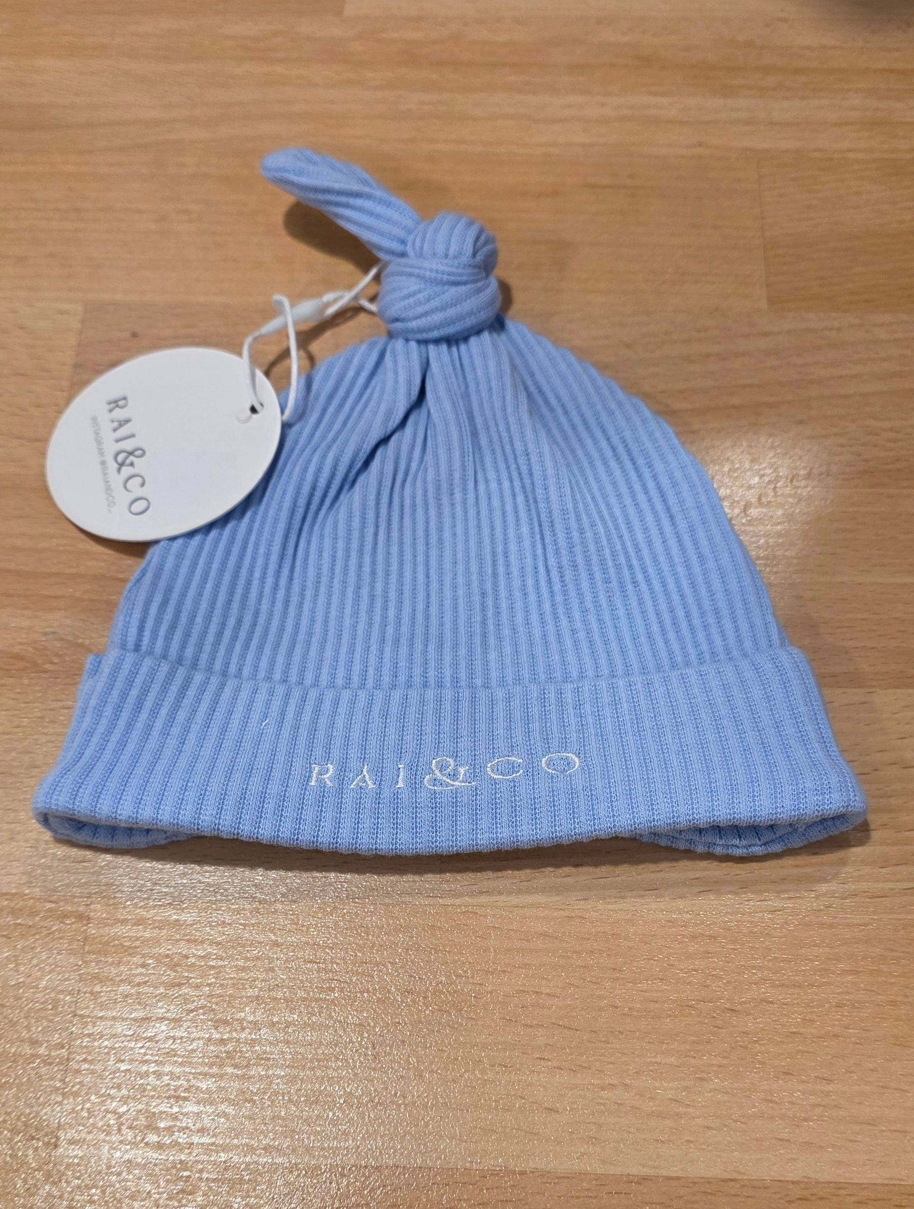 Baby Beanie Ribbed Knotted
