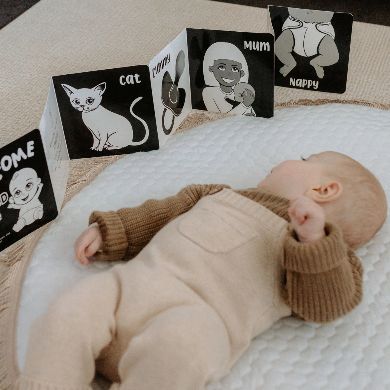 Welcome To the World Little One Black and White Baby Book