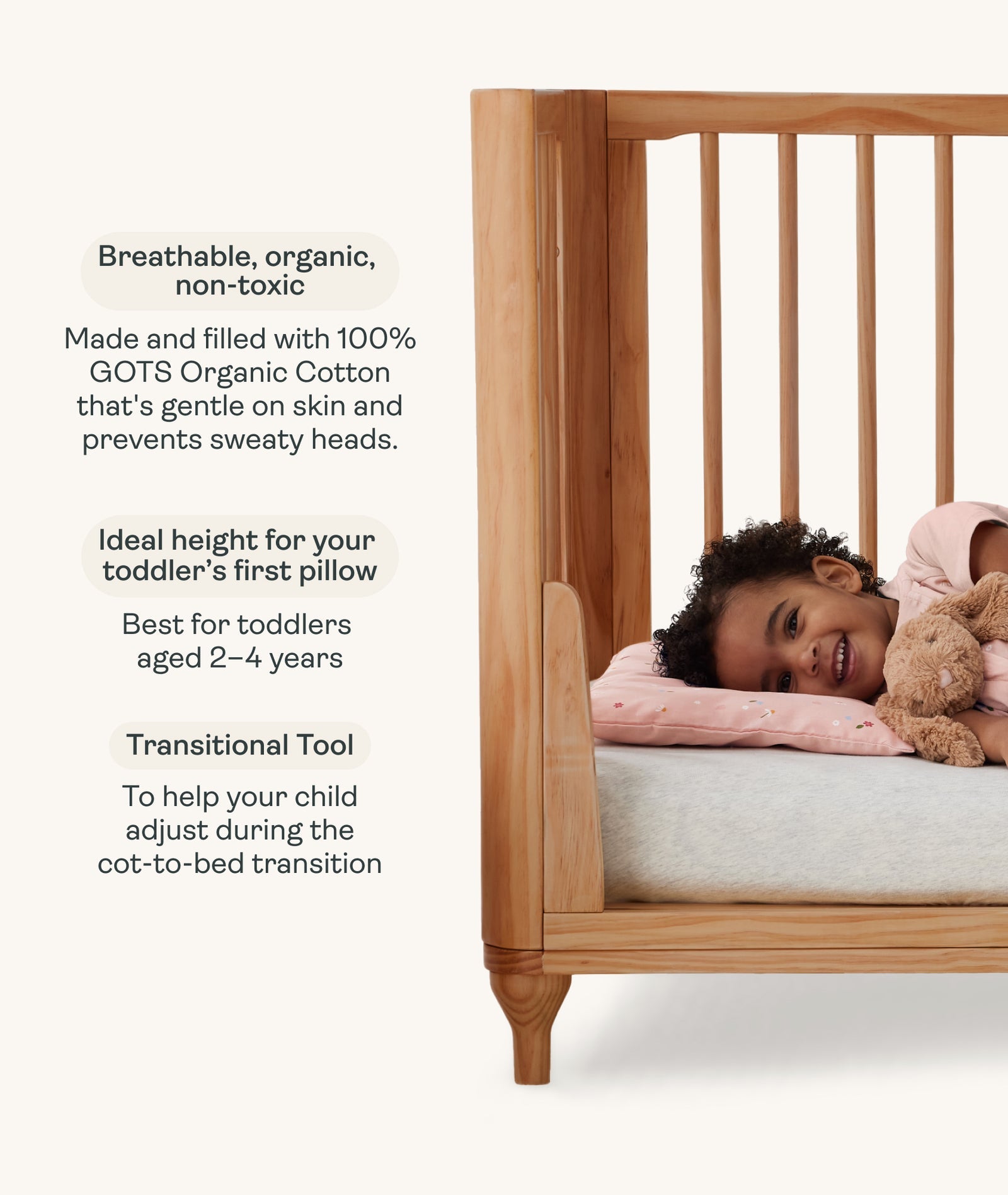 Organic Toddler Pillow and Case