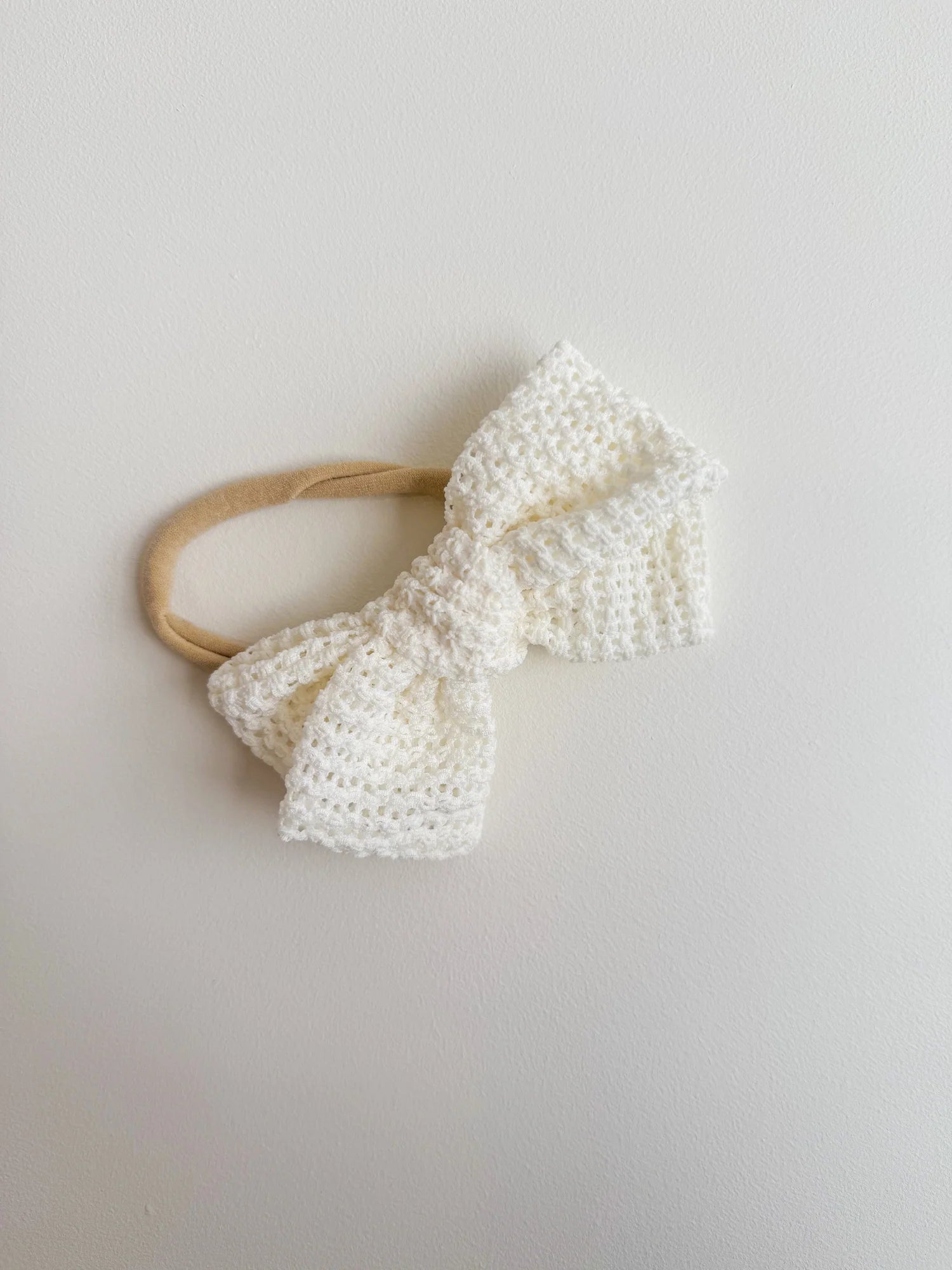 Mini Elissa Waffle Knit Bow Headband