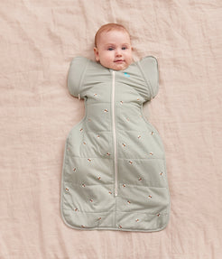 Love To Dream Swaddle Up™ 2.5 TOG Quilted Stretch Cotton Transition Olive Bees