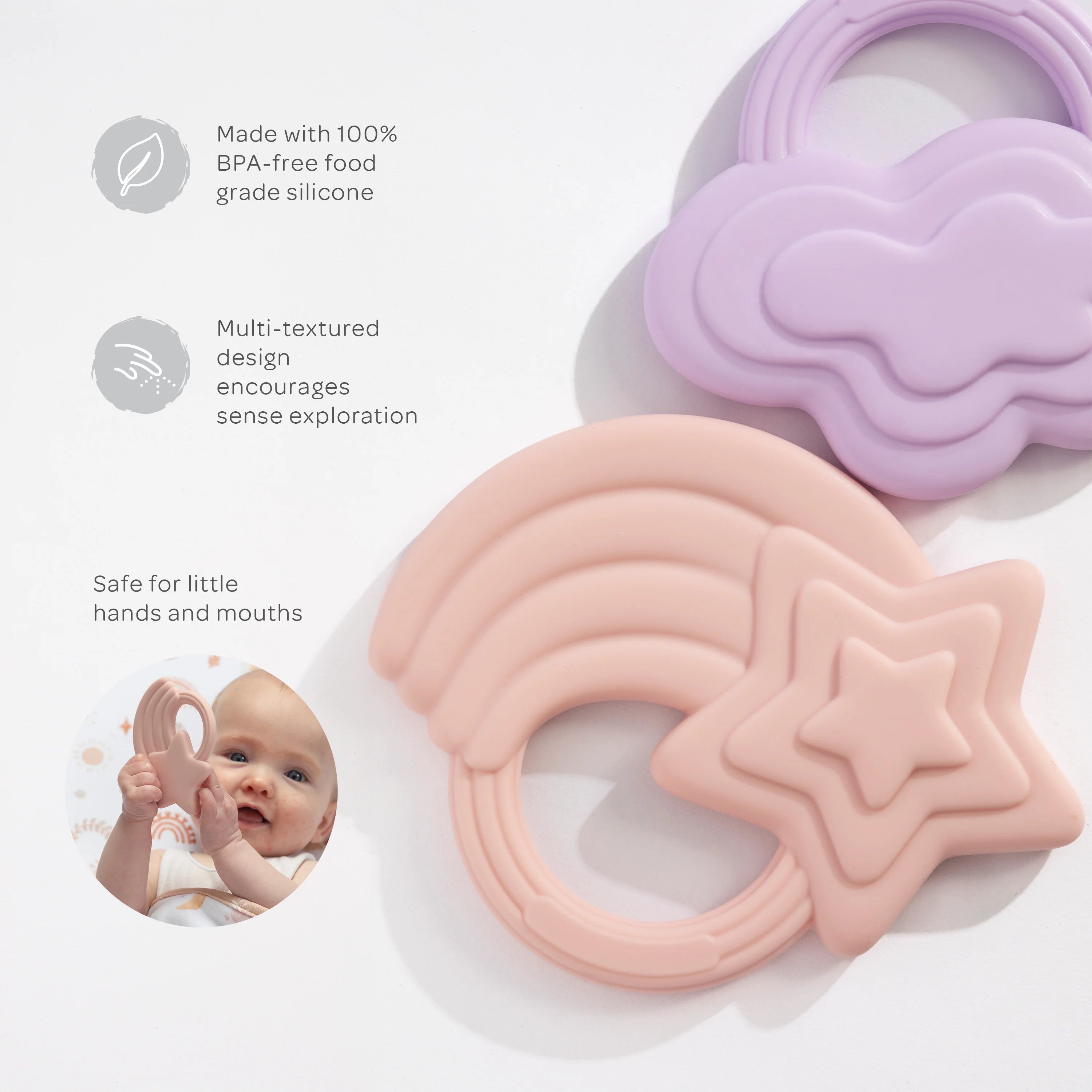 2 Pack Silicone Teethers