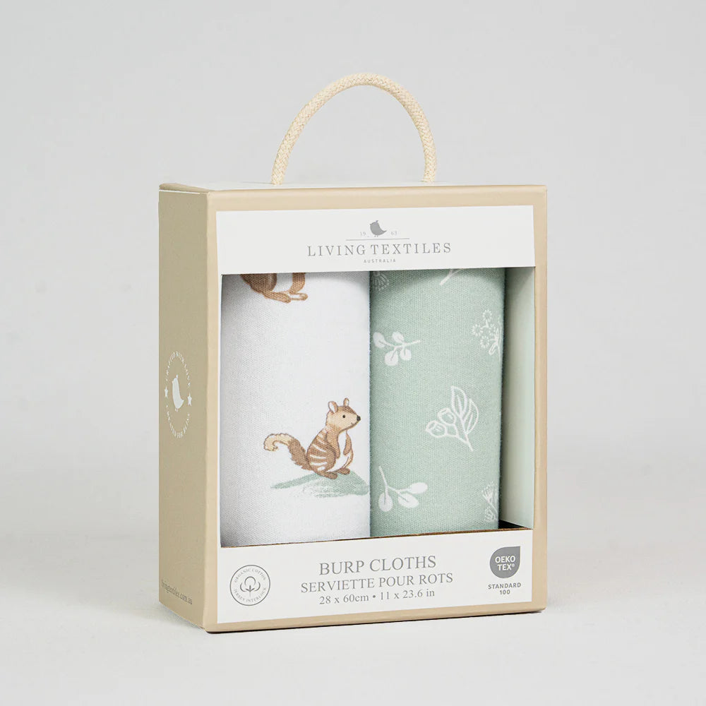 2 Pack Organic Burp Cloths