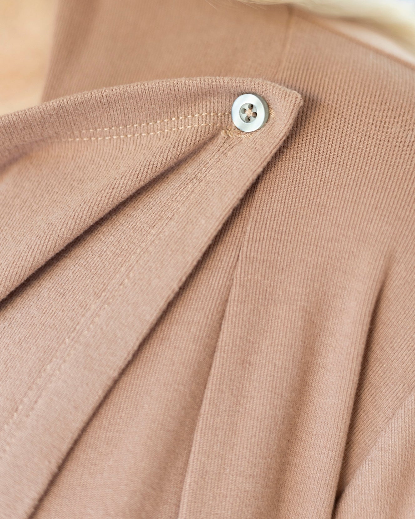 Cynthia Button Design Nursing Cardigan in Taupe