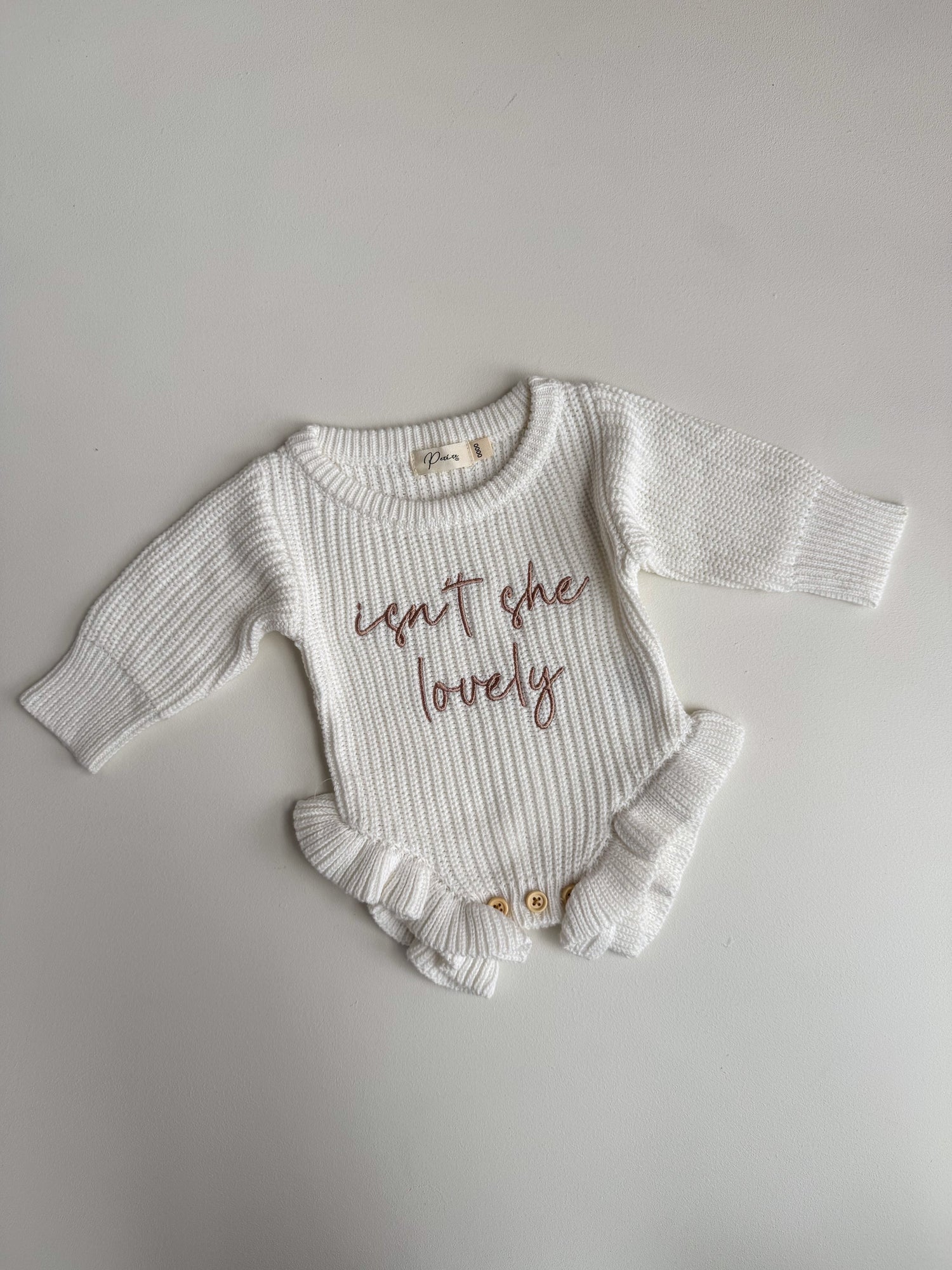 ISN'T SHE LOVELY - FRILL LEG ROMPER | MILK