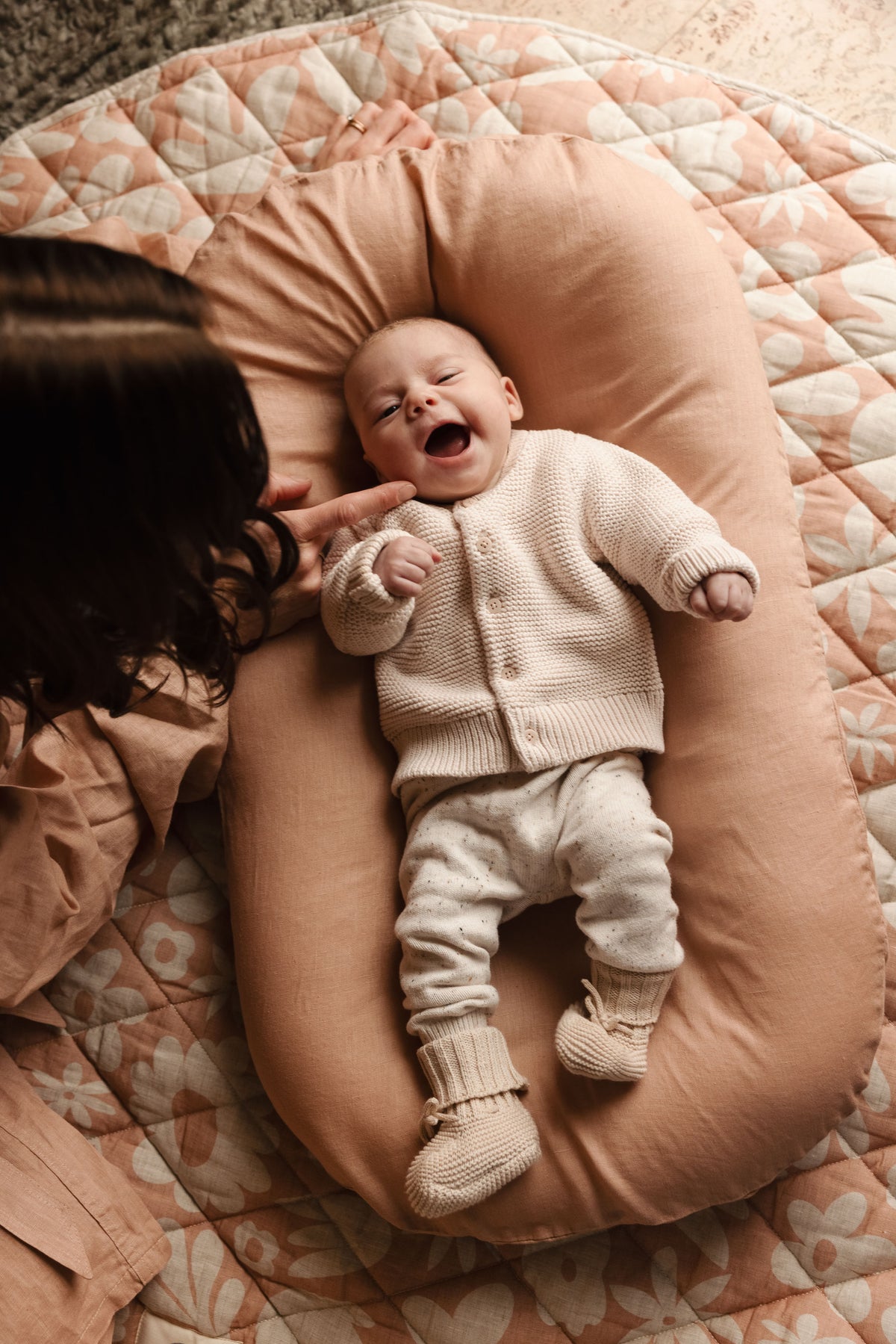 Baby Lounger Nest - French Flax Linen