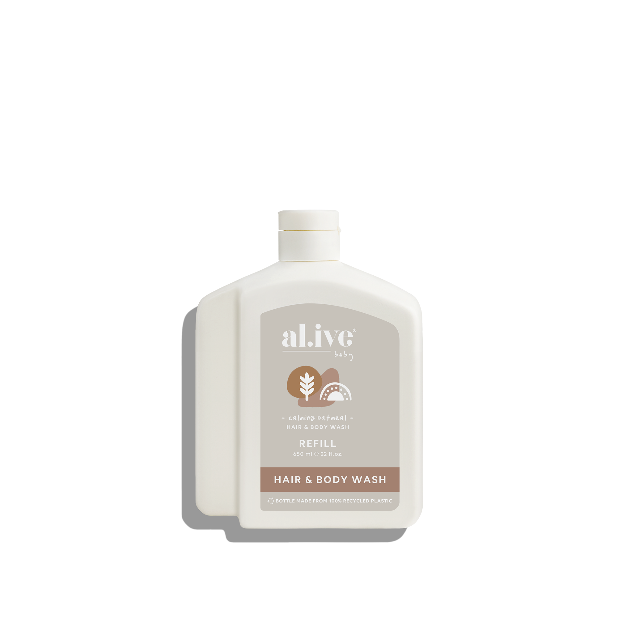 al.ive body 650ml Baby Wash Refill  Calming Oatmeal