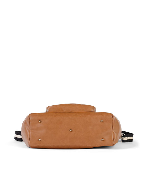 Triple Tote -Tan Vegan Leather