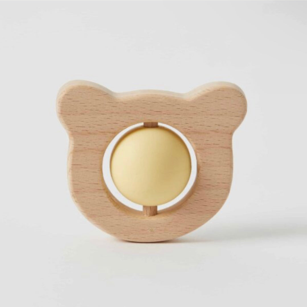 Nordic Kids Bowie Bear Teether - Silicone & Wood