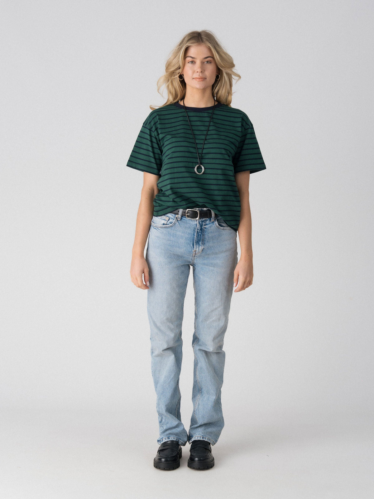 Issa Everyday Striped Tee with breastfeeding access