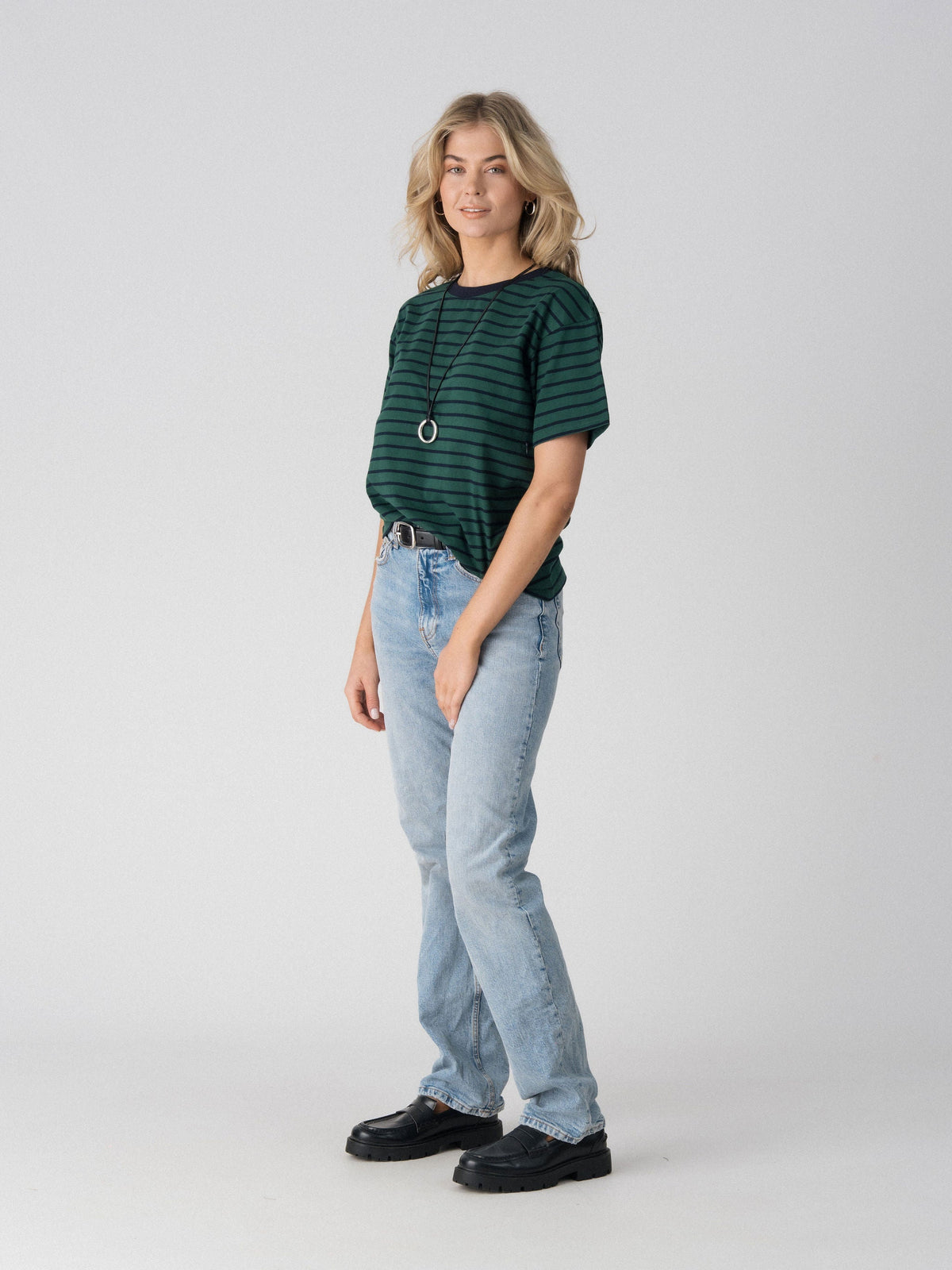 Issa Everyday Striped Tee with breastfeeding access