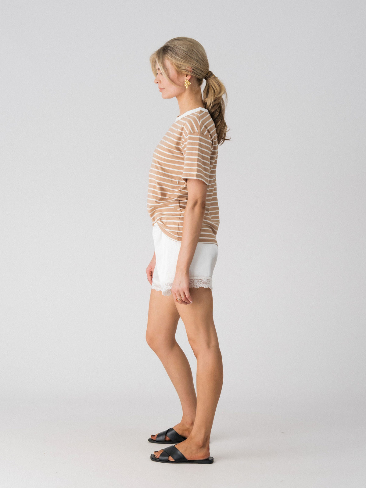Issa Everyday Striped Tee with breastfeeding access