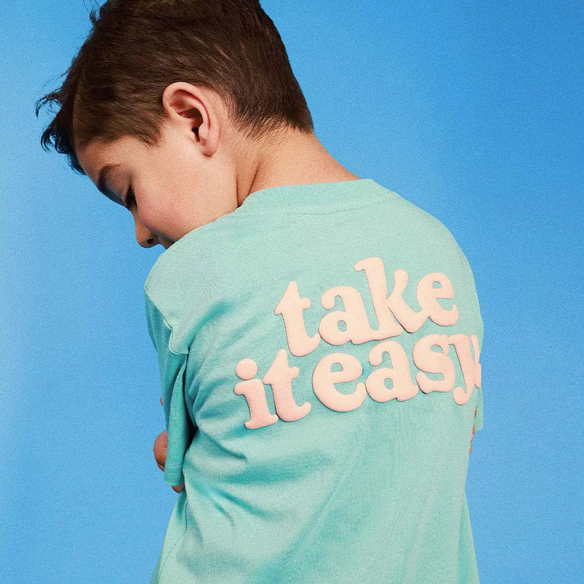 Take it Easy Kid Slang Tee in Moss