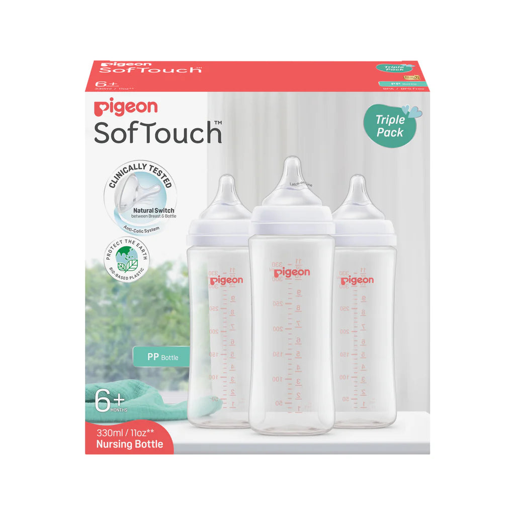 Soft Touch PP Bottle Triple Pack 6+Months