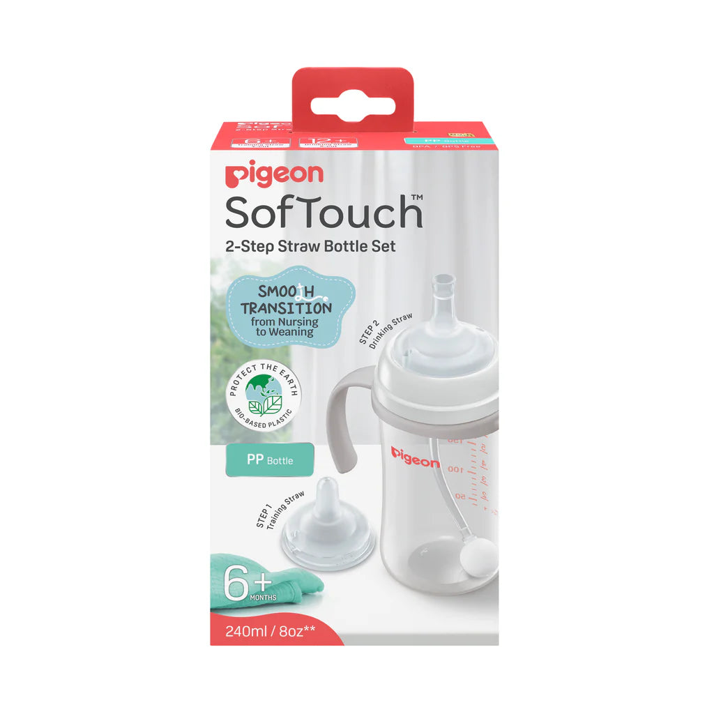 Soft Touch Set up Straw Bottle Set 6+Months
