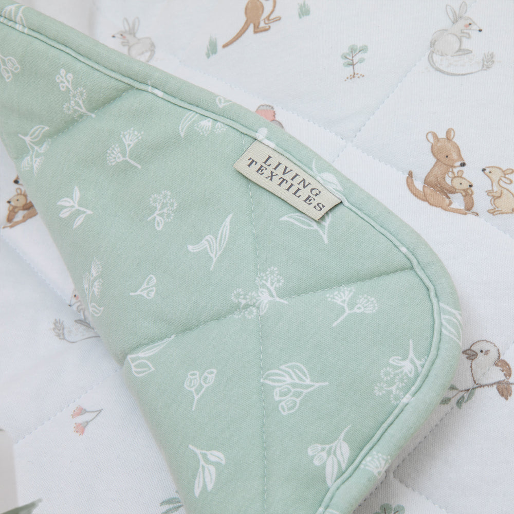 Reversible Quilted Cot Comforter - Australiana