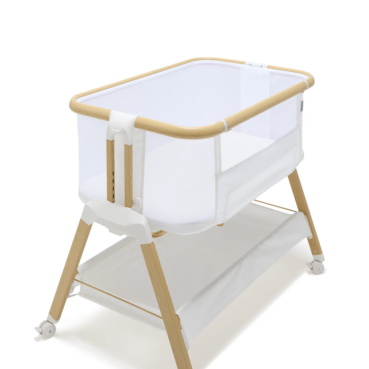 Alfie² Bedside Bassinet - White/Natural