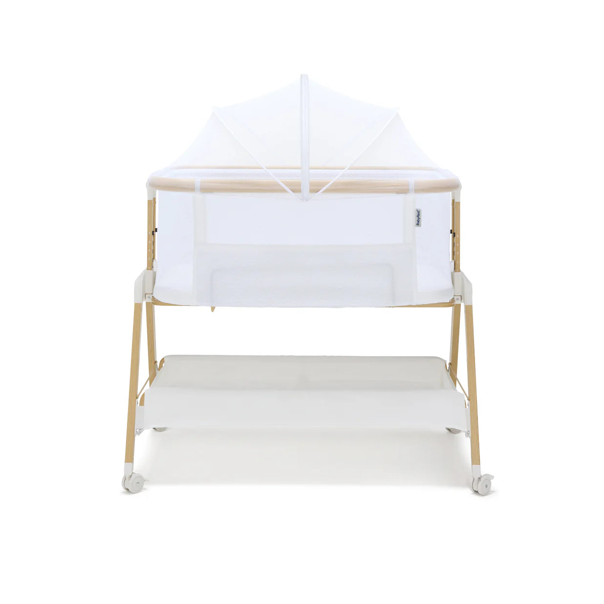 Alfie² Bedside Bassinet - White/Natural