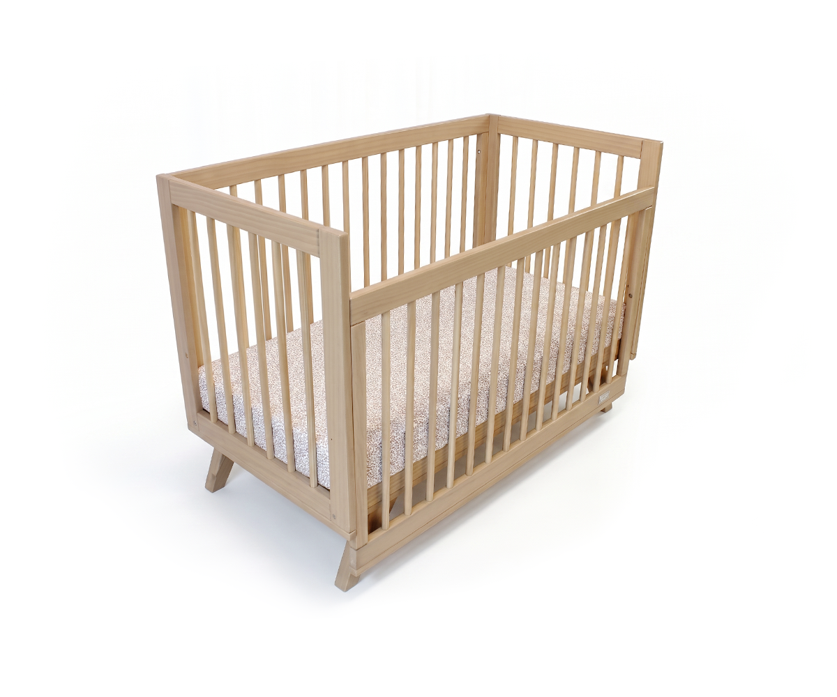 Aurora Compact Cot | Scandinavian Timber Cot for Small Spaces