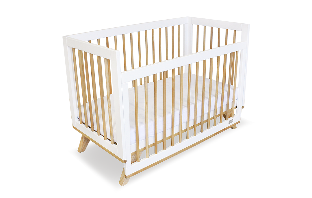 Aurora Compact Cot | Scandinavian Timber Cot for Small Spaces