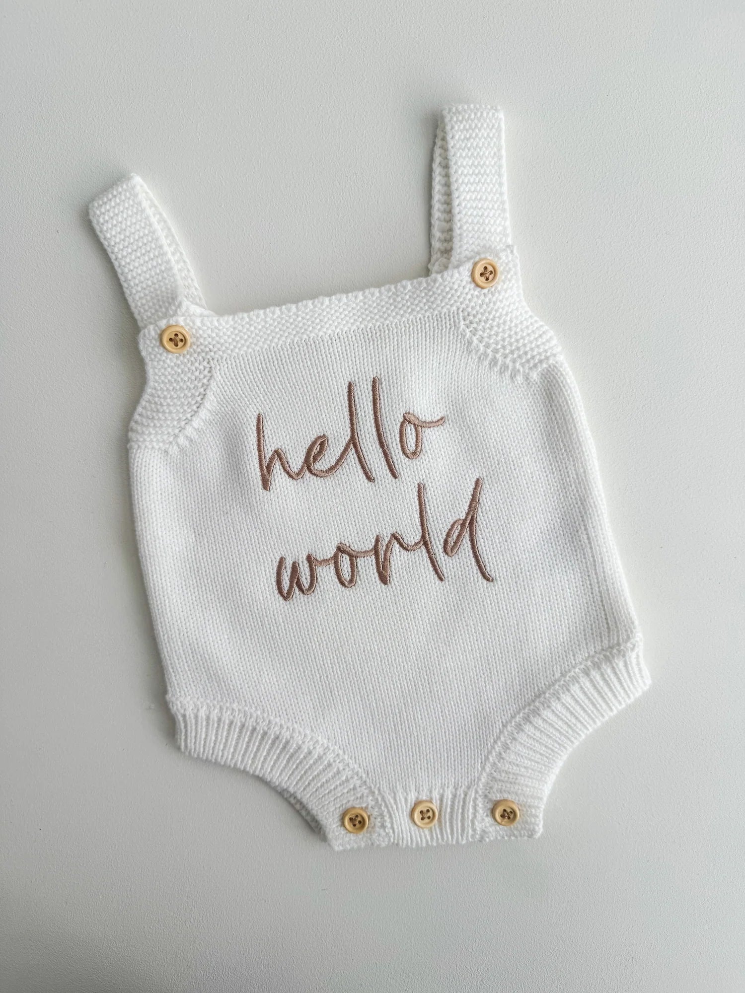 Hello World Romper Milk