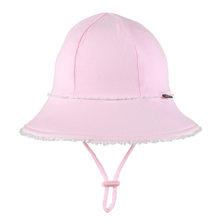 Toddler Bucket Hat - Blush Ruffle Trim
