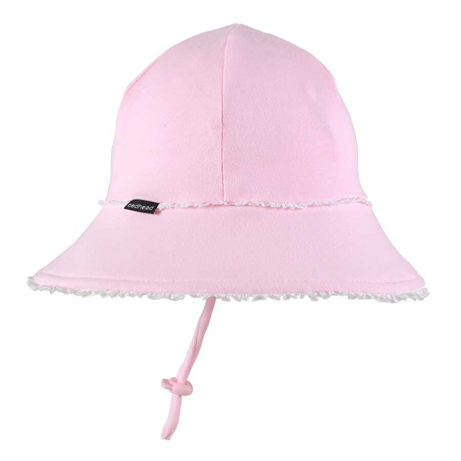 Toddler Bucket Hat - Blush Ruffle Trim