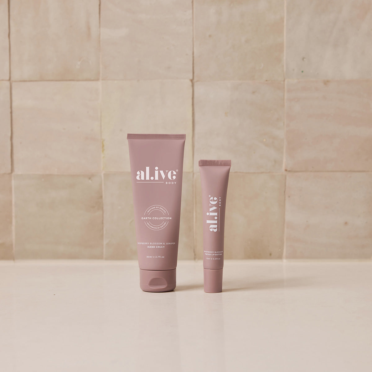 al.ive body hand & lip bundle Raspberry Blossom & Juniper