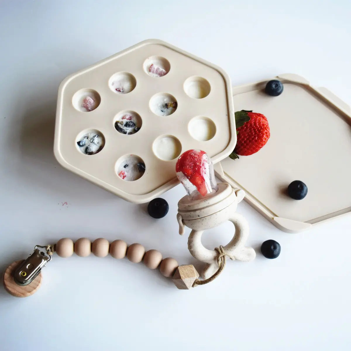 Silicone Breast Milk Freezer Tray + Matching Feeder