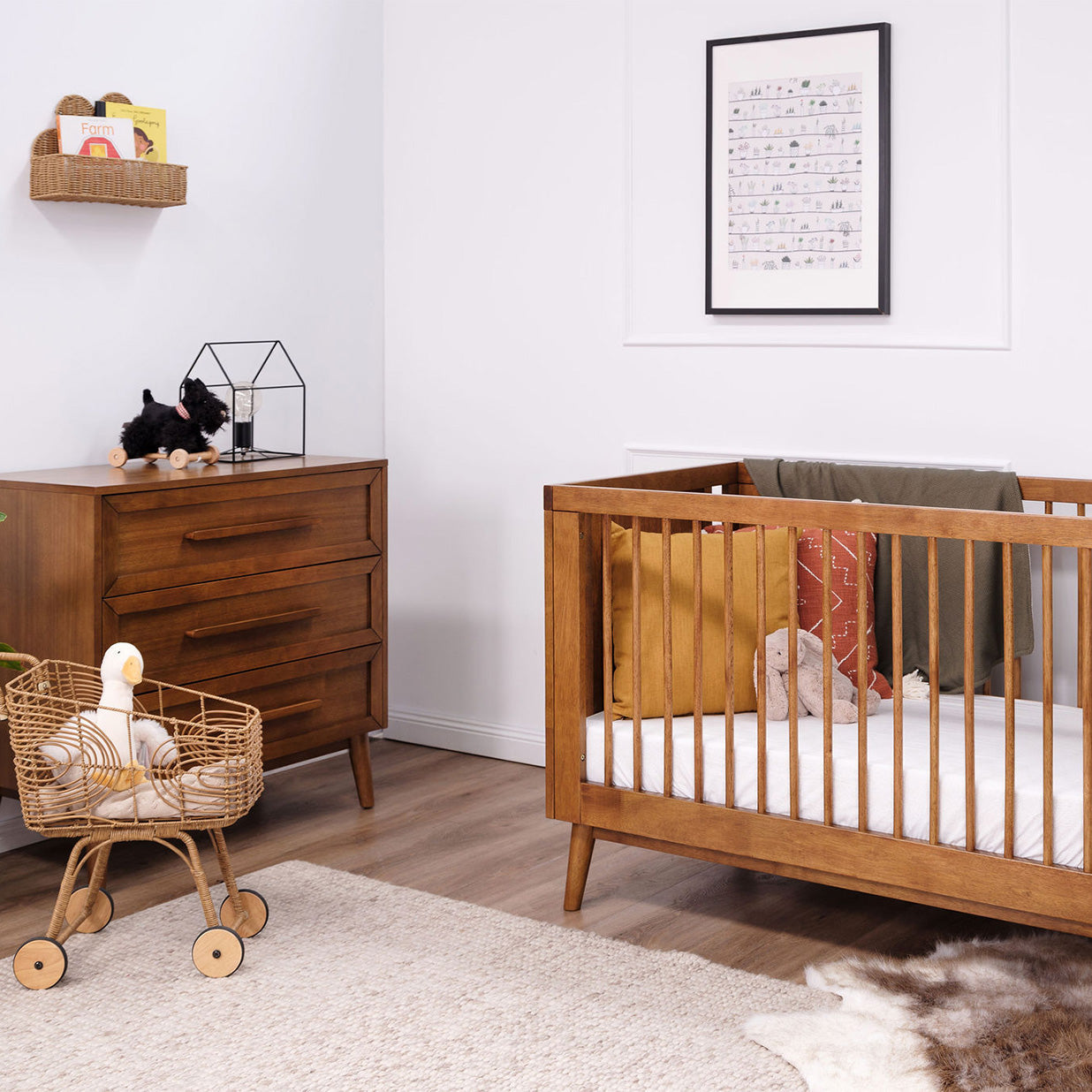 BabyRest Beckett Chest 3 Drawer - White or Teak - available to order