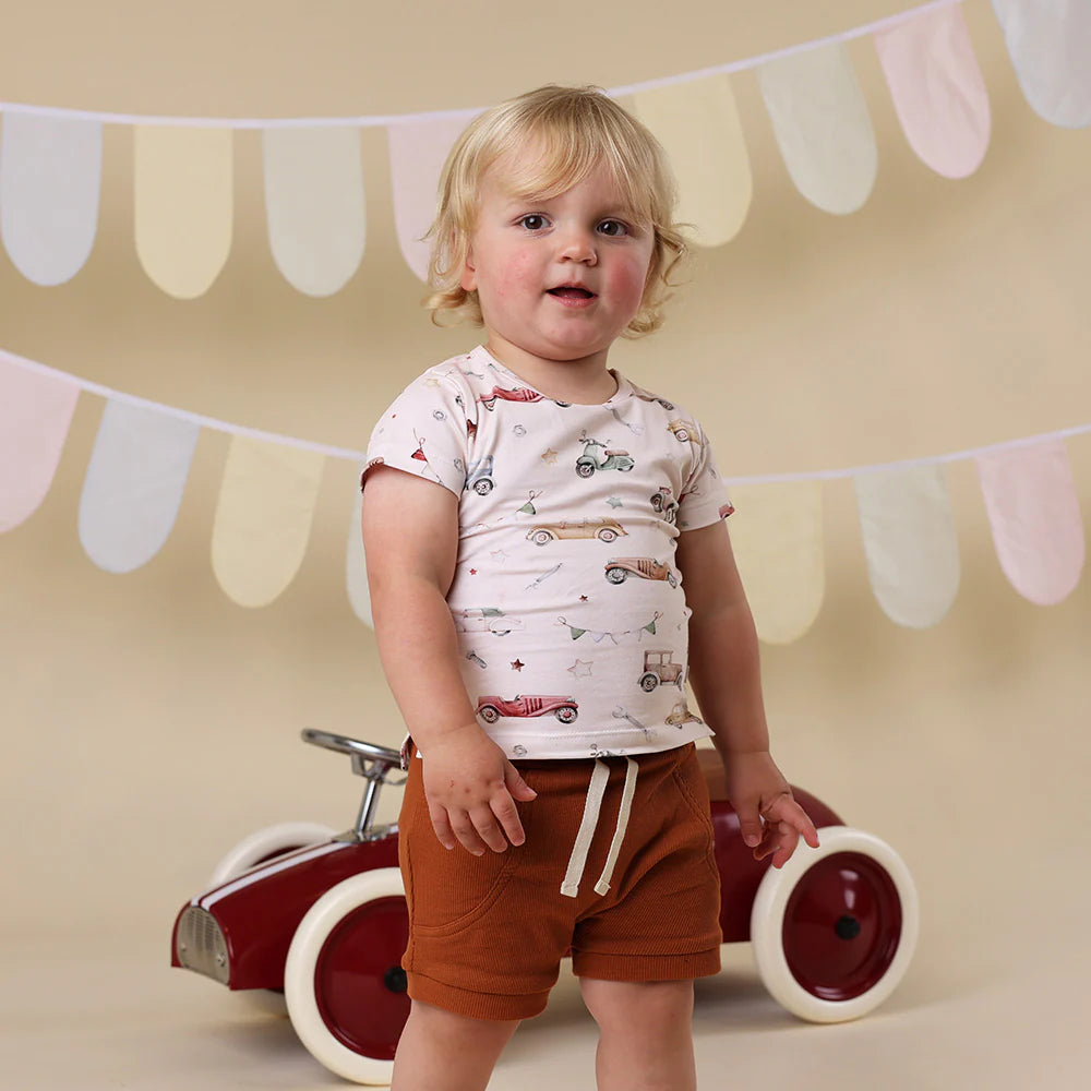 Organic Cotton Rib Shorts
