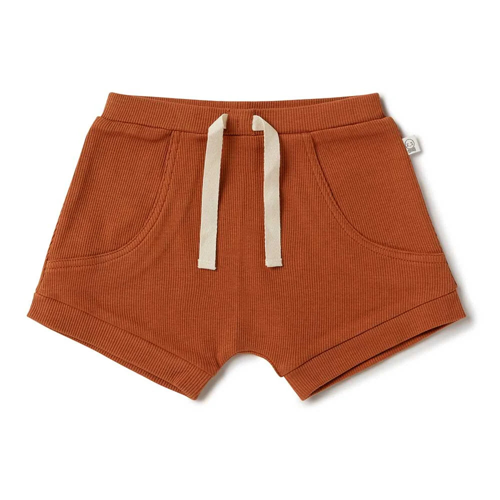 Organic Cotton Rib Shorts