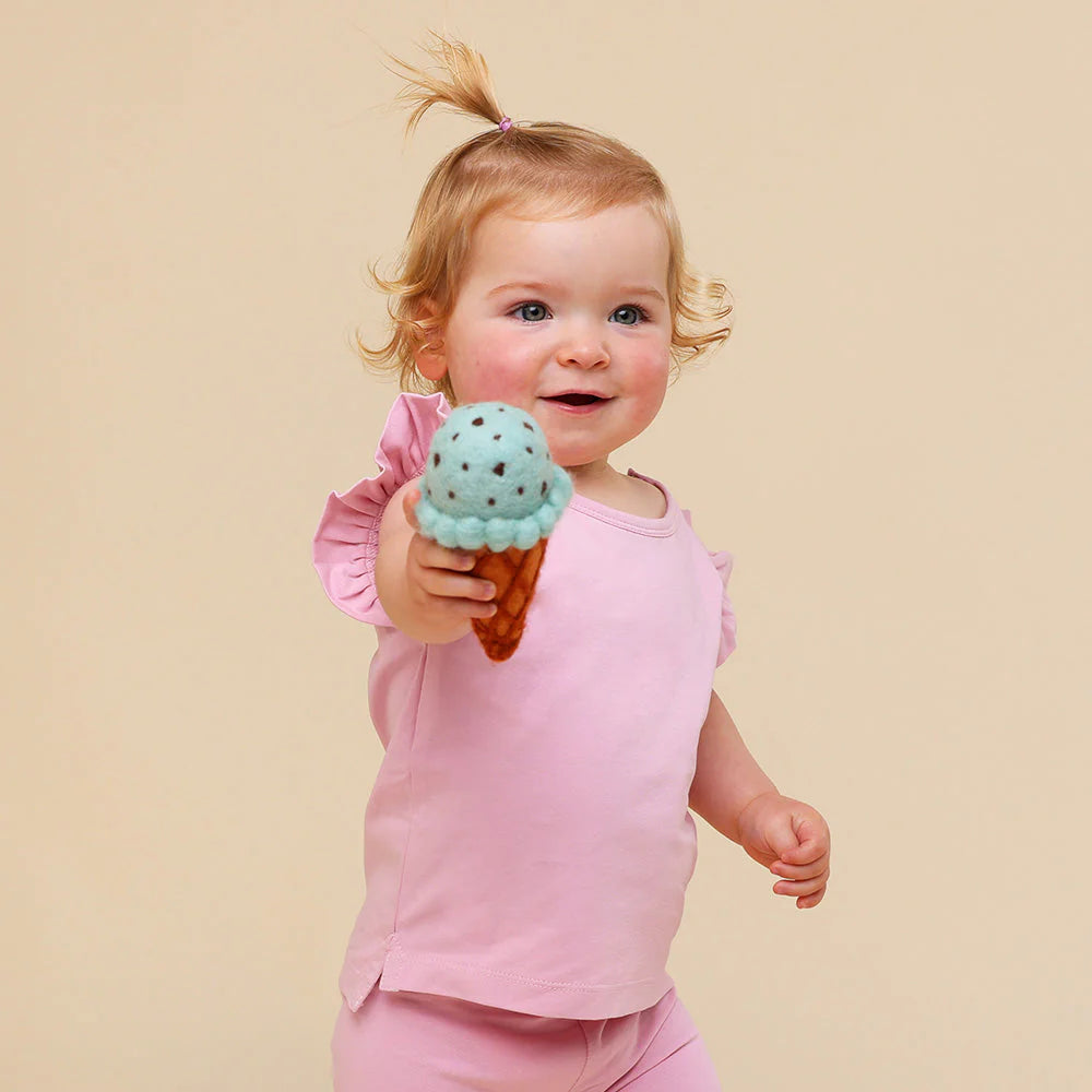 Bubblegum Organic T-Shirt with Frill