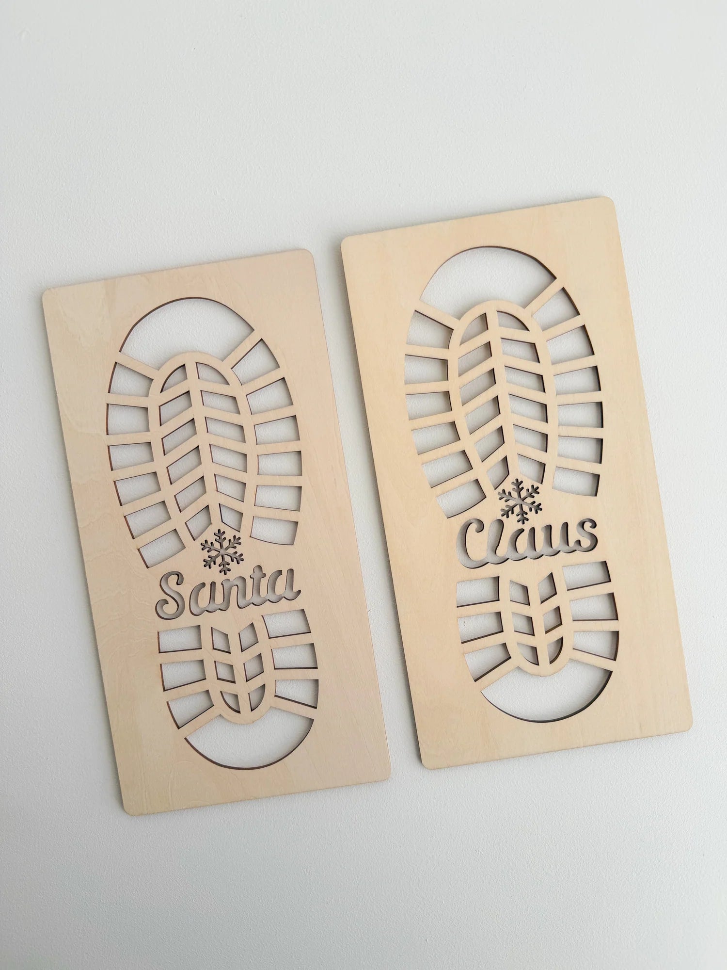 Santa Clause Boot Footprint Stencil
