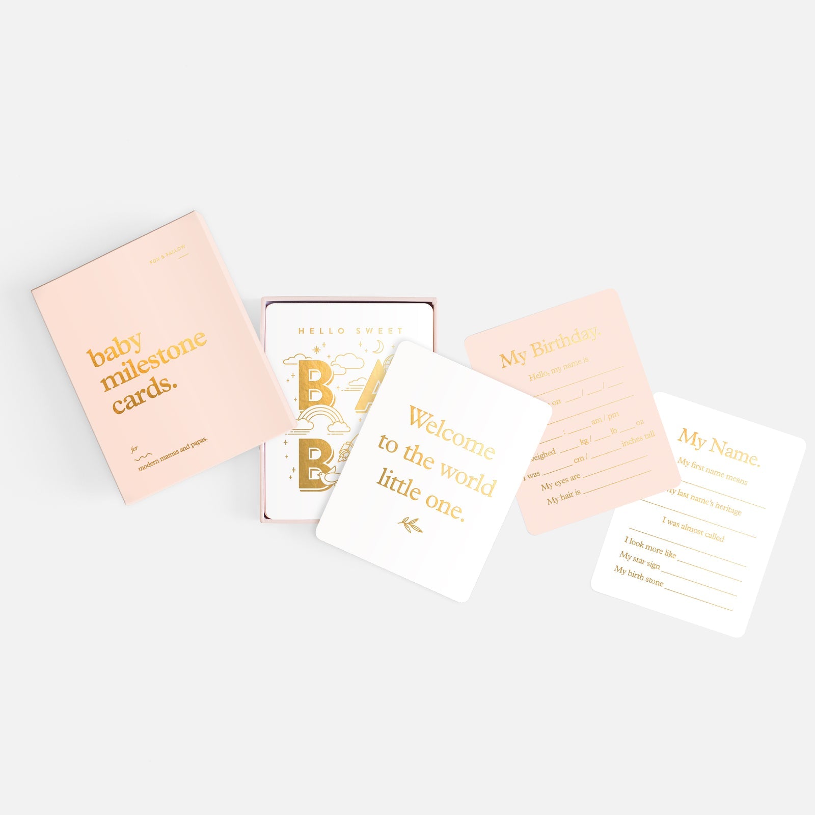 Baby Milestone Cards - Cream