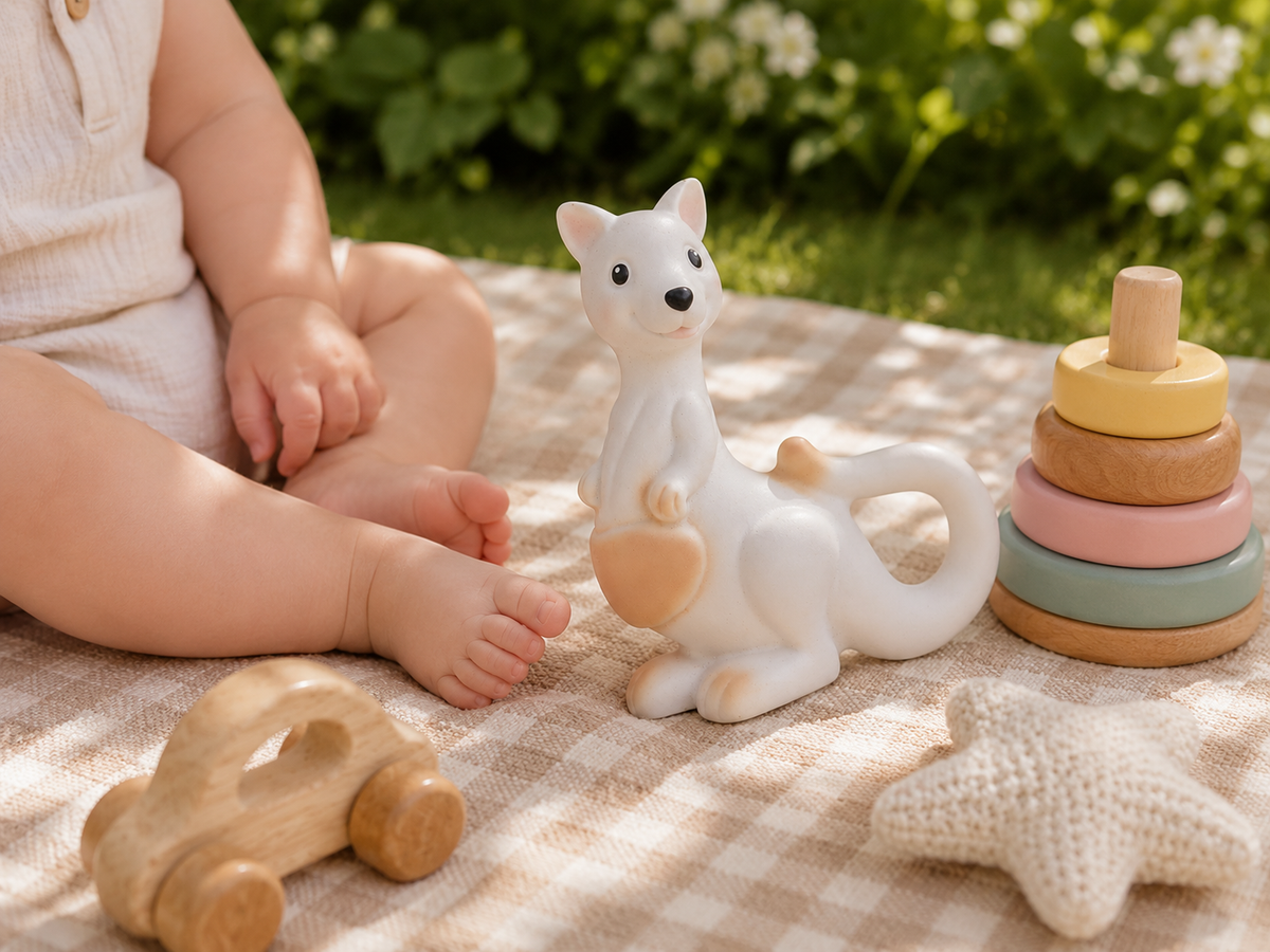 Rosie the Roo: Natural Rubber Teething Toy
