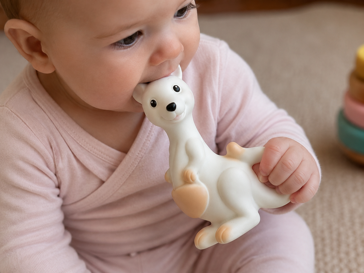 Rosie the Roo: Natural Rubber Teething Toy
