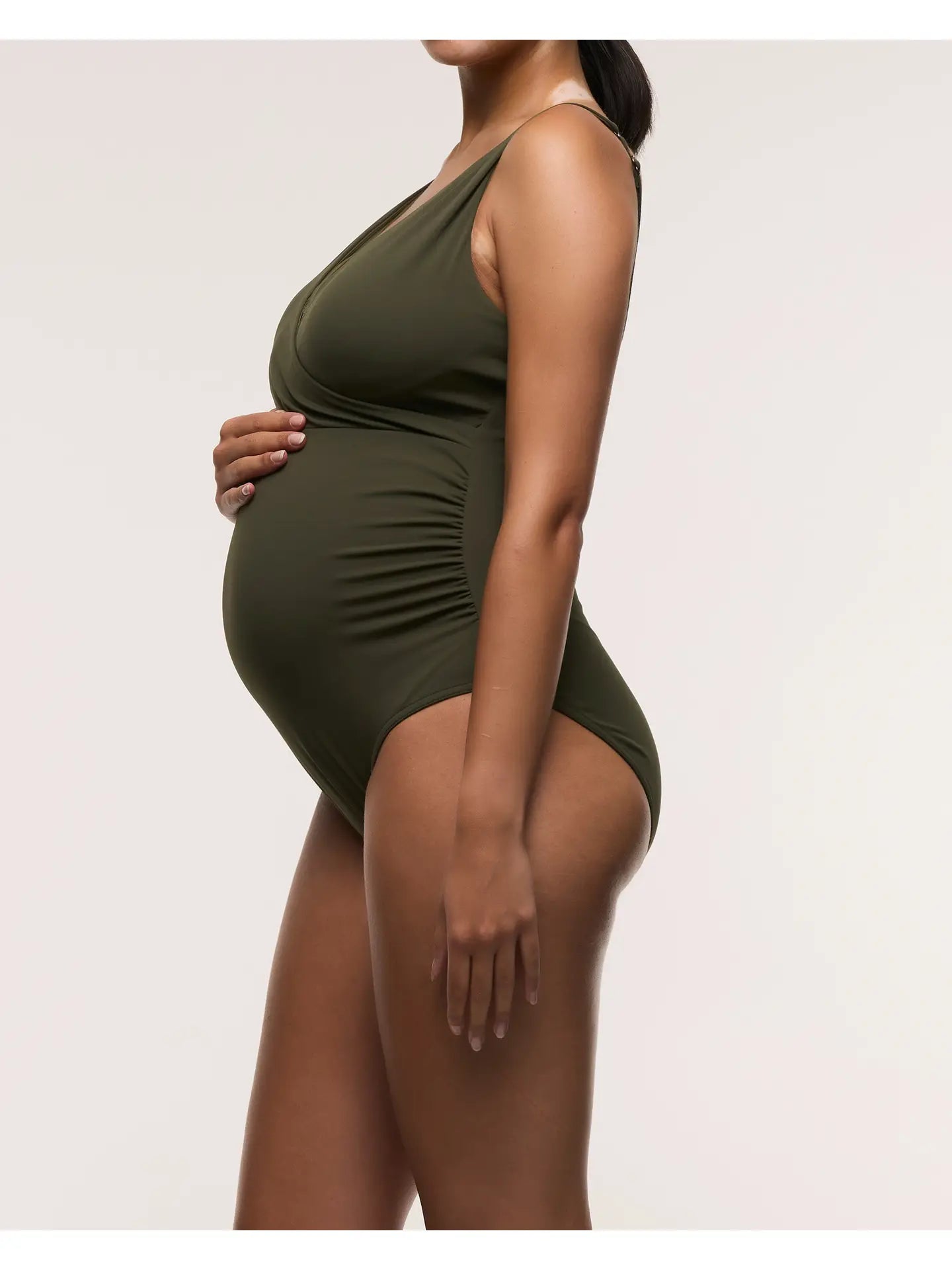 Cross Front One Piece Swimsuit – Forest