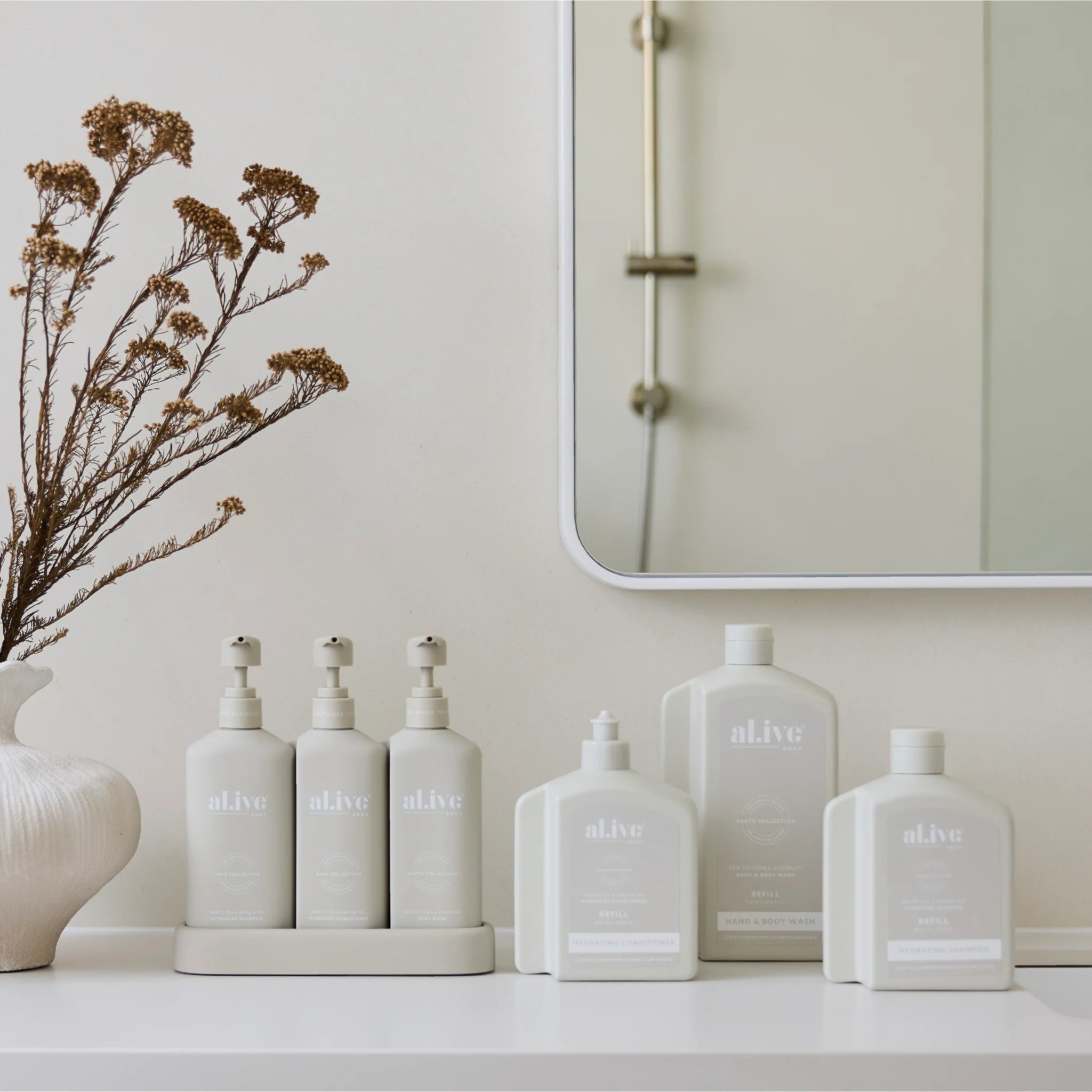 650ml conditioner refill white tea & argan oil