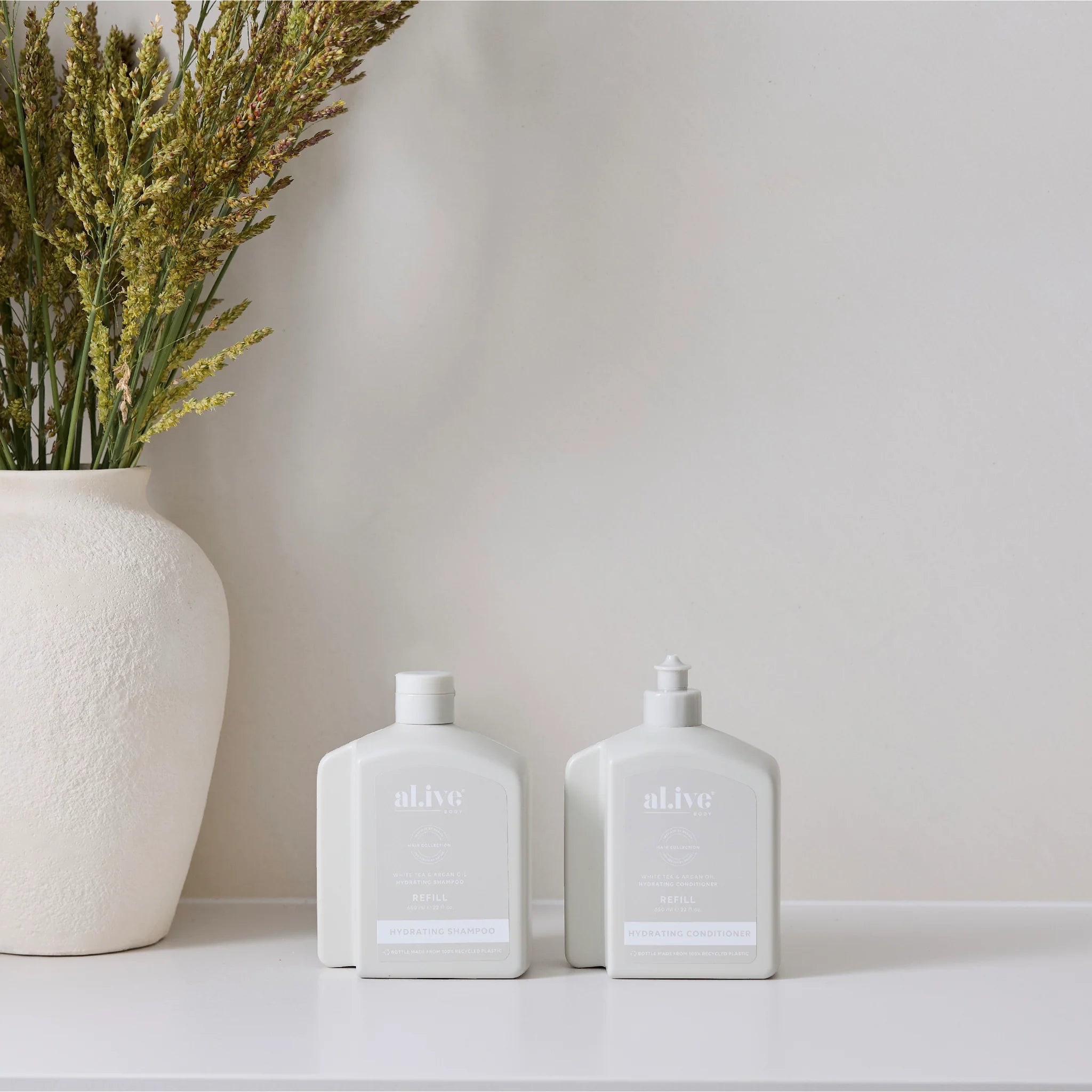 650ml conditioner refill white tea & argan oil